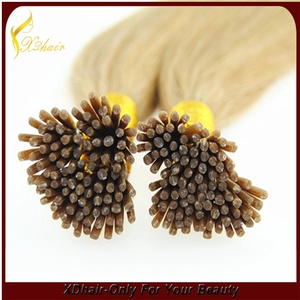 Cina unprocessed high quality virgin hair i tip brazilian hair extension produttore