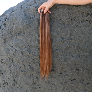 Cina unprocessed silky straight mix piano color hair weave raw virgin brazilian hair produttore