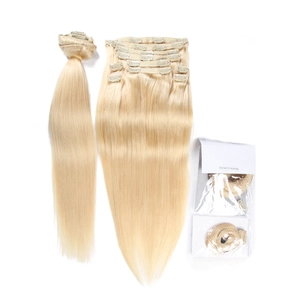 China very cheap Honey Blonde Brazilian Hair kinky straight Virgin Hair clip in hair extensions manufacturer
