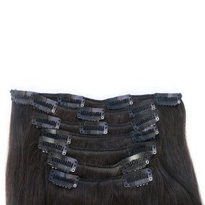 China wholesale price 20 inches silky straight double drawn remy clip in hair extensions dropshipping Hersteller