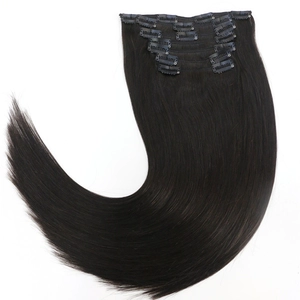 China for black women unprocessed no blend no mixed tangle free clip in hair extensions Hersteller