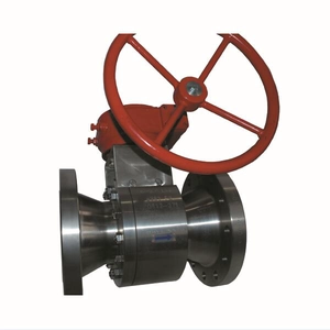 China 6 '' flange 300LB B381 F2 RF 2pc reduzir a válvula de esfera operada roda portuária fabricante