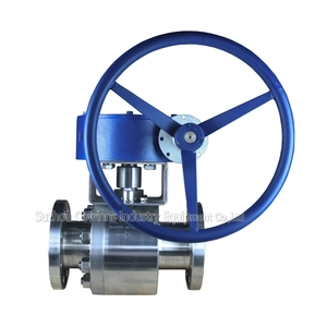 China PN63 DN80 A182 F316 metal sentado conexão de RF flutuante 2 pc engrenagem de sem-fim lidar com válvula de esfera fabricante
