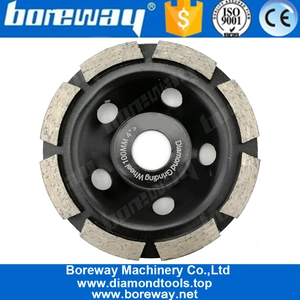 China 100MM 4 Inch Diamond Single Row Grinding Cup Wheel For Construction Material Grinding Disc manufacturer