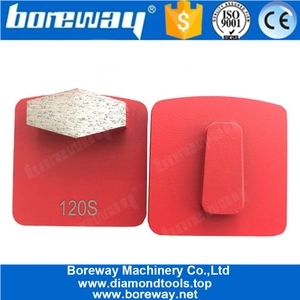 China 120# Soft Bond Single Hexagon Segment Diamond Grinding Wing For Husqvarna Grinding Machine manufacturer