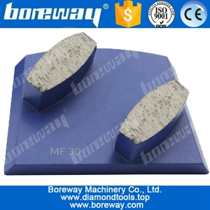 China 2 hexagon segments diamond grinding pads for concrete floor, diamond grinding blocks, diamond grinding pads manufacturer