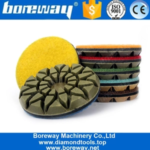 China 3 Inch 80mm Resin Diamond Floor Polish Pad For Wet Polishing Granite Concrete manufacturer