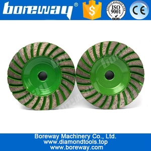China Alumínio de moedura do copo silencioso do turbocompressor do núcleo da roda do copo do diamante de 4 polegadas 30 # para o granito concreto fabricante