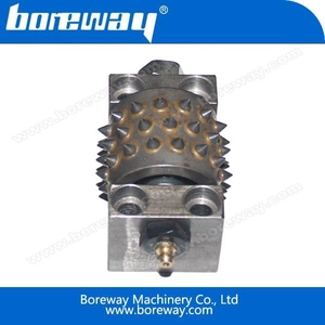 China 45S Tips Metal Alloy Bush Hammer Single Roller for Masonry Surface manufacturer