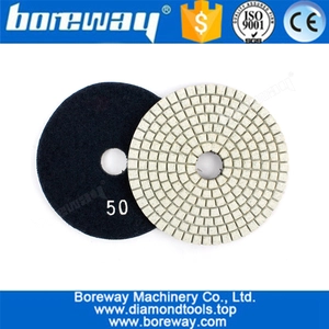 Chine Protection de polissage de diamant humide de 4 pouces pour la rectifieuse concrète d'angle de marbre de granit fabricant