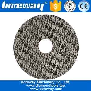 中国 4inch 100mm 6ステップ電気メッキダイヤモンド研磨パッド メーカー