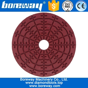 China 4inch 100mm 7 steps wet use diamond polishing pads for granite marble quartz ceramic concrete manufacturer