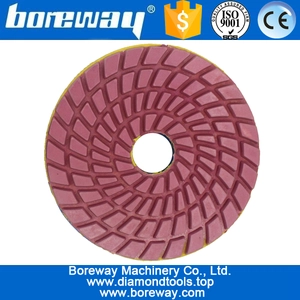 중국 5inch 125mm 7 단계 sprial 유형 달팽이 잠금 장치 다이아몬드 연마 패드 제조업체