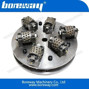 China 6 Rollers Metal Alloy Material Bush Hammer Plate manufacturer