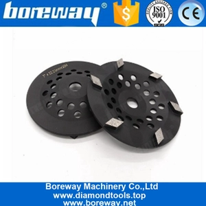 中国 7インチD180mm 6菱形セグメントコンクリート床用ダイヤモンド研削カップホイール メーカー