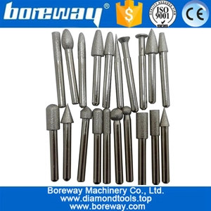 China Beste Qualität Vakuumgelötete Diamantgravur-Bits und Schleifstift für Marmorstein, der auf CNC-Maschine verwendet wird Hersteller