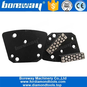China Blastrac Concrete Grinding Diamond Tools Double Segment With 6 Holes manufacturer