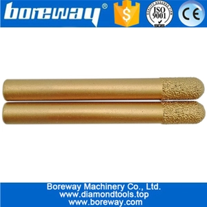 China CNC-Werkzeuge Vakuumgelötete Diamant-Schnitzstückchen Kugelkopf 10 / 20mm striaght Diamantgrate, CNC-Gravierstichel für Stein Hersteller