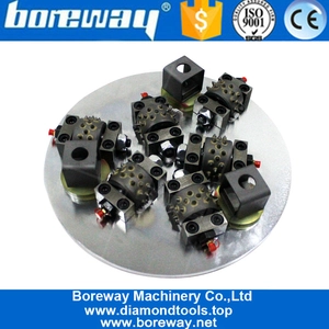China China Factory 300mm versunkene einschichtige Bush Hammerplatten mit 6 Rollen 30 Zähne Segment Hersteller