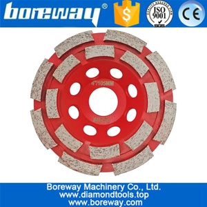 China China Alta qualidade dupla linha copo roda segmentada diamante copo de moagem roda preço de fábrica fabricante