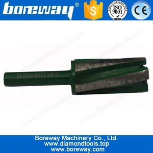 China D20*40T*8B Diamond Milling Cutter With Shank For Grinding Slab manufacturer