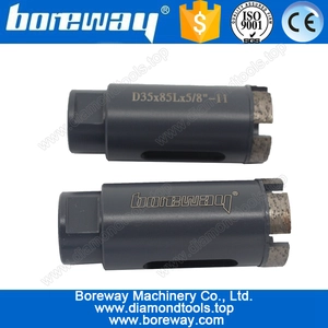 中国 D35 * 85 L * 5/8"-11 乾燥石材用ダイヤモンドコア ドリル ビットを使用して メーカー