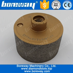 China D75 * 45T * 5/8 "-11 kontinuierliche Stein Diamantschleifscheibe Hersteller