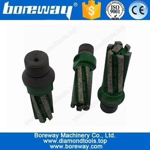 China Diamond Finger Milling Cutter With Bottom Segment For Countertop D22*50T*1/2"G manufacturer