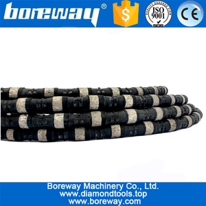 China Diamond Wire Saw Diameter 11mm Rubber Rope Saw For Stone Cutting Saw Profiling And Squaring Abrasive Tool fabricante