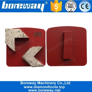 中国 Double Arrow Segments Diamond Grinding Segments With Scanmaskin  Lock System メーカー