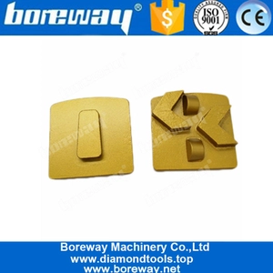 China Double Arrow Segments Two Half PCD Redi Lock Diamond Grinding Shoes For Coating Removing manufacturer