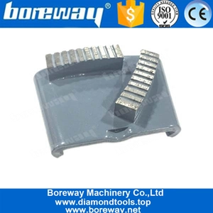 China Double Sharp Segments Concrete Metal Bond HTC Grinding Shoes for Floor Grinder manufacturer