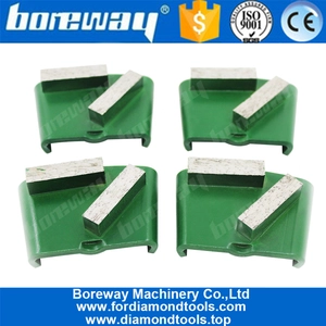 China HTC Diamond Grinding Shoe With Double Bars Segment For Concrete Floor manufacturer
