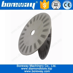 Cina Hot vendere vuoto brasato granito pietra taglio lama con protezione segmento D180 * 5 * 3 * 22mm produttore