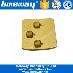 China Metal Bond Three Quarter PCD Diamond Redi Lock Grinding Shoes For Concrete Floor manufacturer