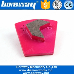 China One Arrow Segment Two Pins Blank Diamond Grinding Pads For Concrete Terrazzo Floor Renovation manufacturer