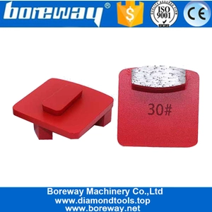 中国 Single Oval Segments Grinding Diamonds Metal Bond Red Block Grinding Shoes Tools For Concrete Suppliers メーカー
