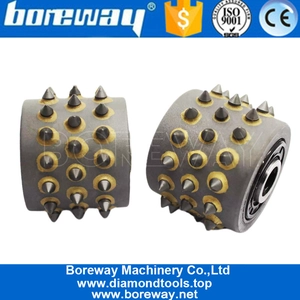 중국 Stone Rotary Bush Hammer Roller With Carbide Alloy Suppliers 제조업체