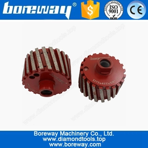 China Supply Coarse Segment Drum Grinding Wheel For Removel Impurities D75*45T*5/8"-11 manufacturer