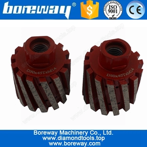 China Supply Segment Diamond Zero Tolerance Wheel Polishing Drum D50*50T*M14 manufacturer