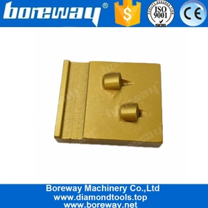 China Thick Husqvarna Redi Lock Blank Two Quarter PCD Concrete Grinding Block For Epoxy Coating manufacturer