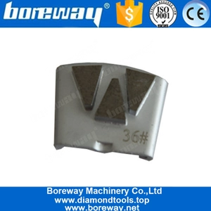 China Three Segments HTC Diamond Grinding Shoes For Concrete Terrazzo Floor Renovation manufacturer