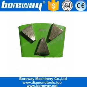 China Three Trapezoid Segments HTC Concrete Grinding Block For Concrete Floor manufacturer