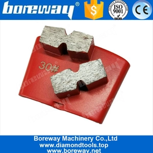 China Two H Shape Segments Metal Bond Abrasive Concrete Grinding For HTC Grinder manufacturer