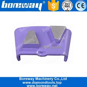 China Two Trapezoid Segments Metal Bond Concrete HTC Floor Grinding Shoes For HTC Grinder manufacturer