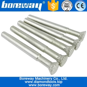 China Diamantgefräste Diamantgravurbohrer Diamantschleifgrate Schleifkopf, Diamond Carving Bits Hersteller