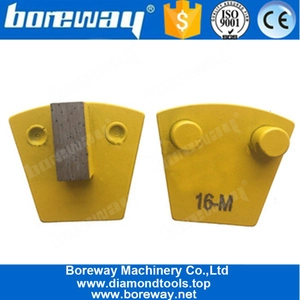 China Werkmaster Diamant-Betonschleifmaschine mit einfachem Stangensegment, Größe 24x10x10mm, 16 Körnung, weiche Bindung Hersteller