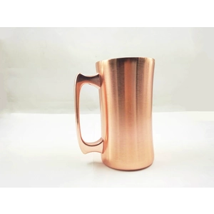 Rosa de oro doble pared acero inoxidable jarra de cerveza con cobre plateado