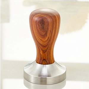 Tamper Espresso con mango de sándalo rojo