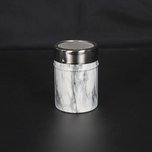 Stainless Steel Marble Grain Pepper Flour Seasoning Shaker